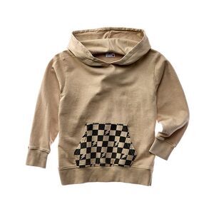 Mish Mish Boys Enzyme Check Pullover Hoodie, Brown